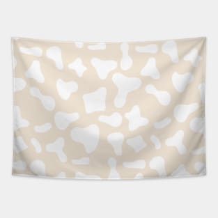 Milk Dairy Cow Print Pattern on White Background Tapestry