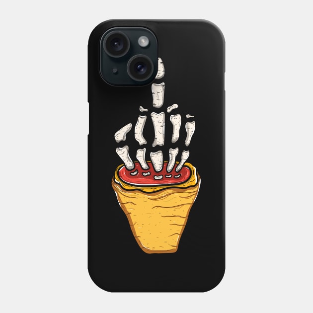 Middle finger skull Phone Case by happymonday