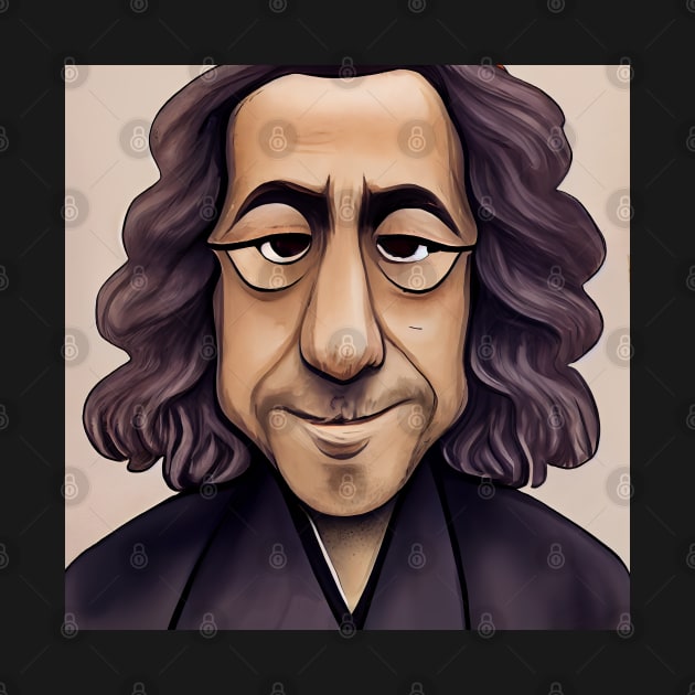 Baruch Spinoza Portrait | Cartoon style by Classical