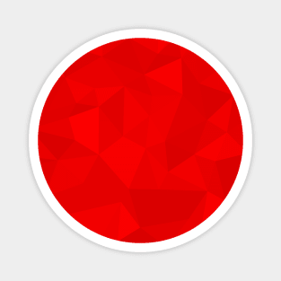 Red Geometric Minimal Abstract Circle Magnet