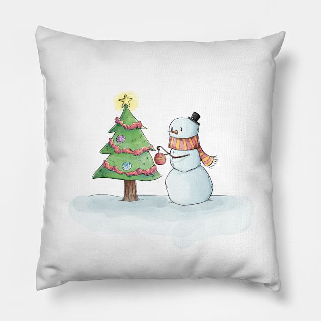 Decorating the Tree Pillow by nikkicischke