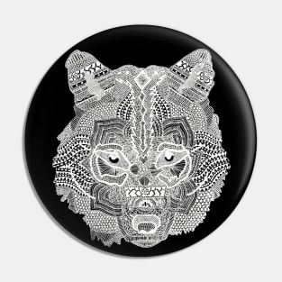 Wolf (Design on Front) Pin