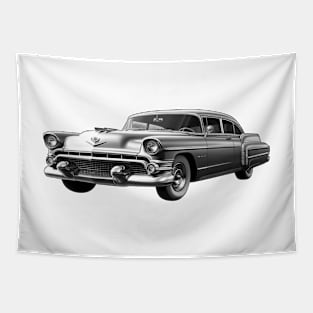 Retrofuturistic car Tapestry