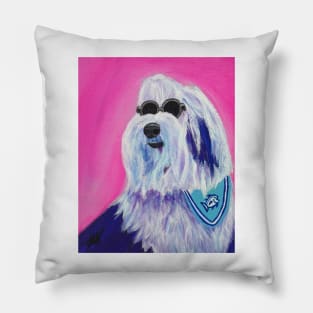 Oliie James Hudson the Old English Sheepdog Pillow