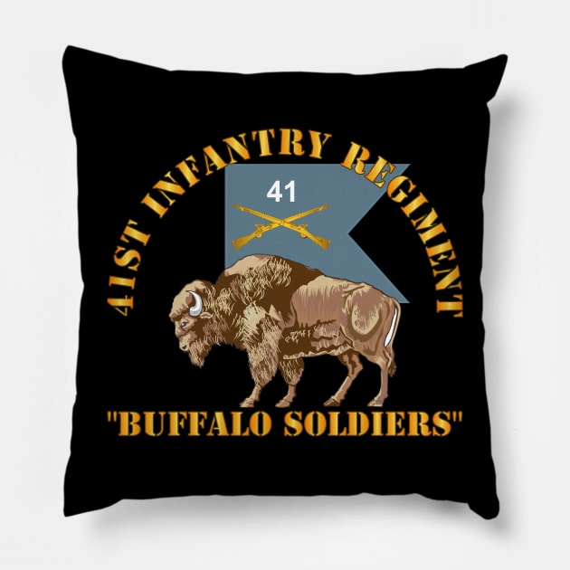 41st Infantry Regiment - Buffalo Soldiers w 41st Inf Guidon Pillow by twix123844