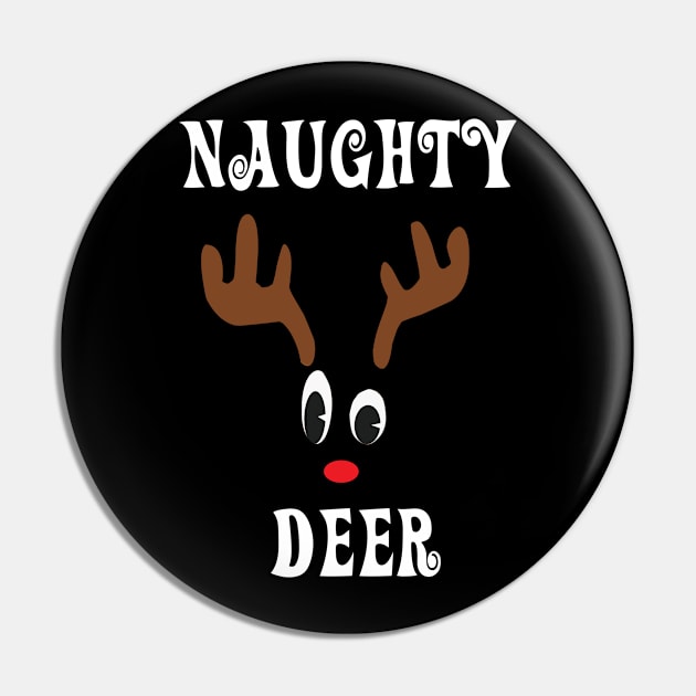 Naughty Reindeer Deer Red nosed Christmas Deer Hunting Hobbies Interests Pin by familycuteycom