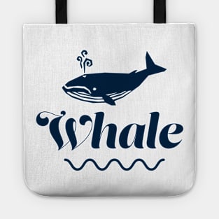 Blue whale logo Tote