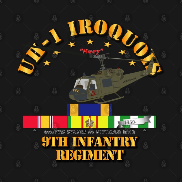 UH-1 - 9th Infantry - Front Oblique  Vietnam w VN SVC Medals by twix123844