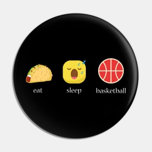 Eat sleep basketball repeat emoji emoticons graphic Pin