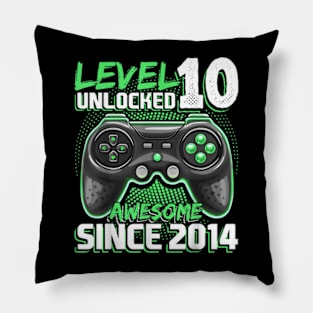 10th Birthday Gamer 10 Year Old Bday Boy Ten Son Pillow