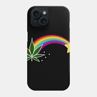 Marijuana Leaf Pot End Of The Rainbow Phone Case