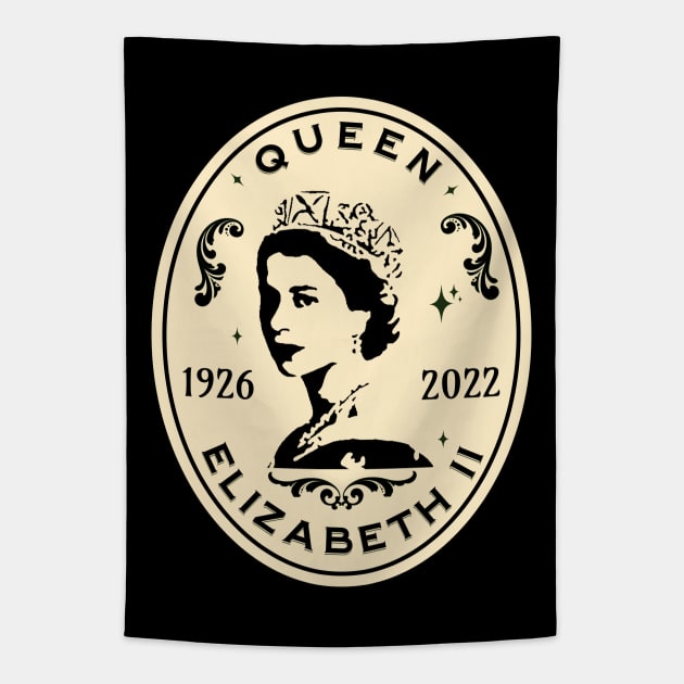 Queen Elizabeth 1926 - 2022 Tapestry by valentinahramov