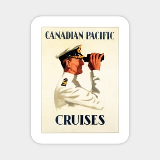 CANADIAN PACIFIC CRUISES Captain Vintage Sea Ship Travel Advert Poster Magnet