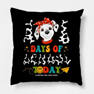 100 Days Of School Dog Boys Dalmatian Girls 100 Days Smarter Pillow