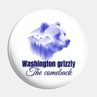 Minimalist Grizzly - Renaissance in Washington Pin