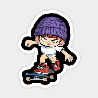 Skateboarder Cruising Skater Skate Gift Magnet