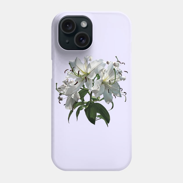 Lilies - White Lilies Phone Case by SusanSavad