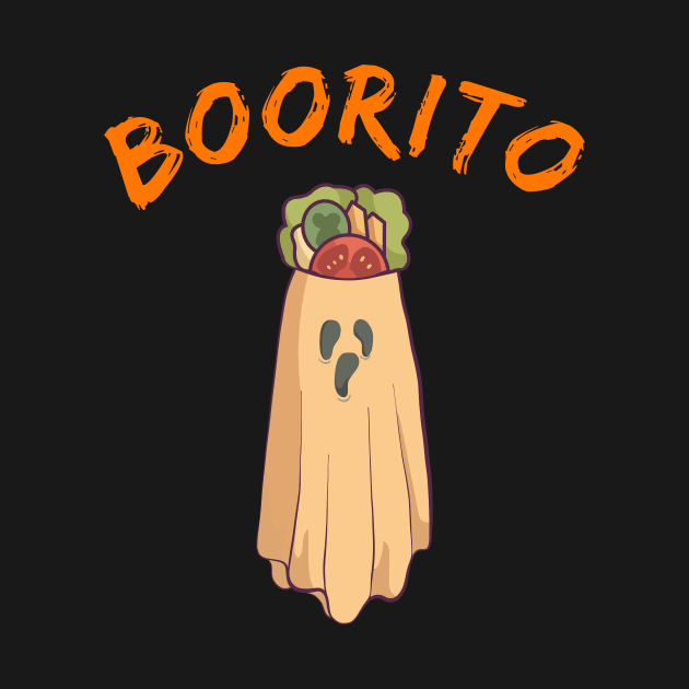 Halloween Burrito Ghost Mexican Trick or Treat by MGO Design