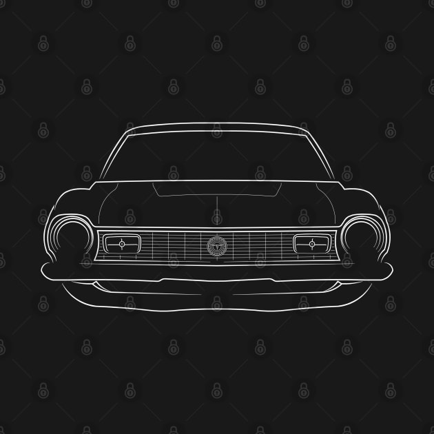 1979 Ford Maverick - front stencil, white by mal_photography