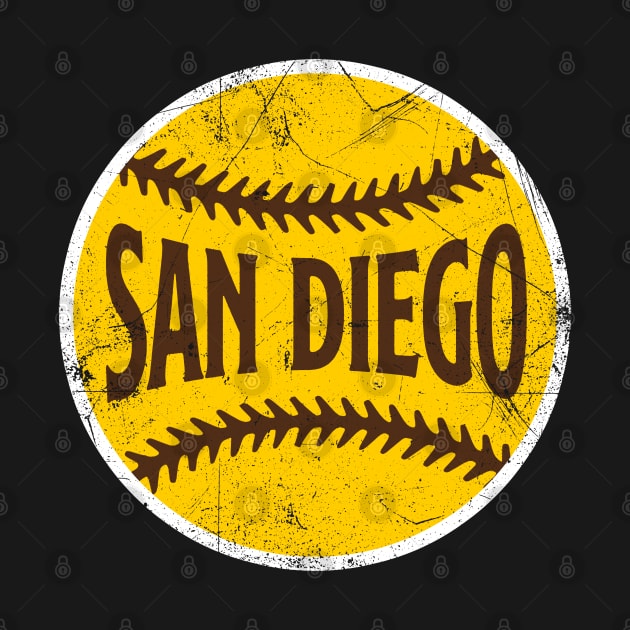 San Diego Retro Baseball - Brown by KFig21