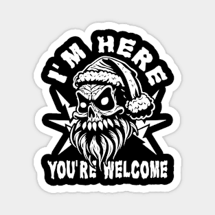 Skull Santa Claus Appreciative Gratitude Magnet