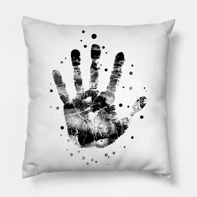 Handprint Pillow by RosaliArt