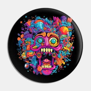 Lost in a world of vibrant colors and hallucinations Pin