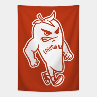 University Of Louisiana Lafayette Ragin Cajuns - Simple White Mascot Tapestry