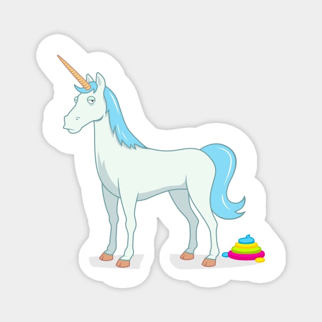 Unicorn Poop Magnet by SeeMikeDraw