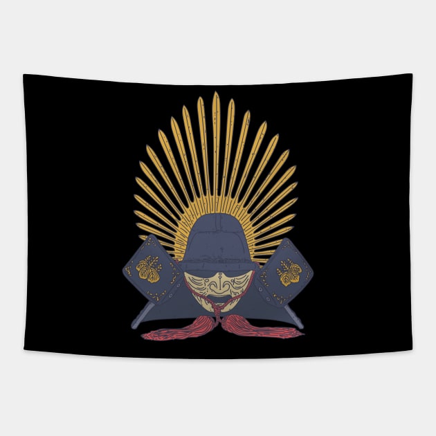 Toyotomi Hideyoshi - Samurai Warrior - Japan Helmet Tapestry by DeWinnes