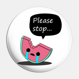 Crying Watermelon Pin