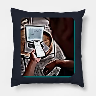 Bitcoin blue make money Pillow