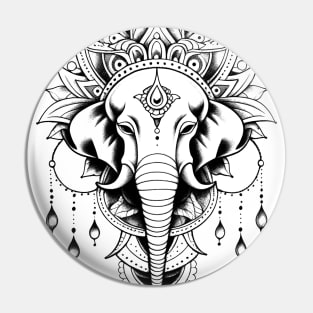 Thai Elephant Tattoo 2: Thai Sak Yant Chang Erawan (Elephant) Tattoo Design Pin