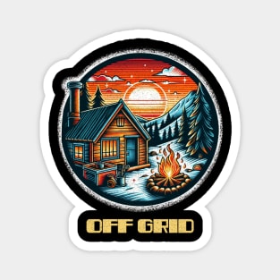 Off grid snow cabin Magnet