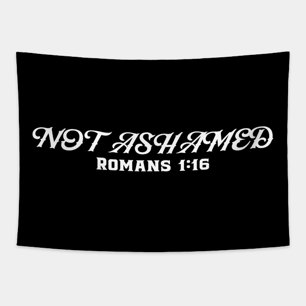 Not Ashamed Christian Faith Tapestry by GraceFieldPrints