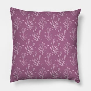 Purple pastel floral design Pillow