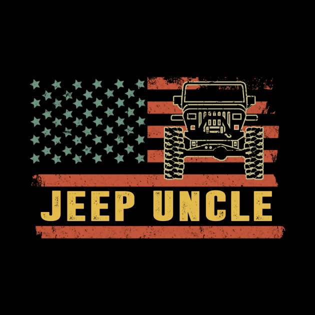 Jeep Uncle American Flag Jeep Vintage Jeep Father's Day Gift Jeep papa by Oska Like