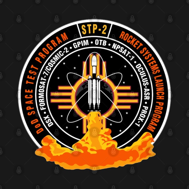 SpaceX’s Falcon Heavy Rocket Insignia Mission Patch Design by EphemeraKiosk