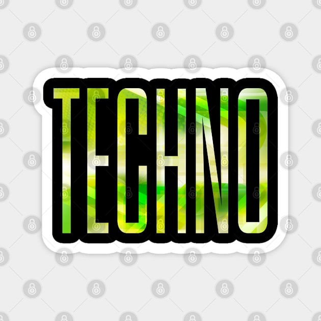 techno edm rave Magnet by BIGUP