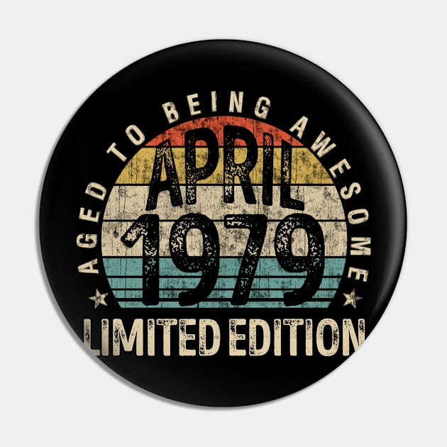 Vintage April 1979 Classic 42 Years Old 1979 Birthday Pin by TeeBlade