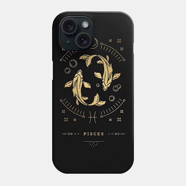 Pisces - Pisces Zodiac Birthday Phone Case by Kudostees