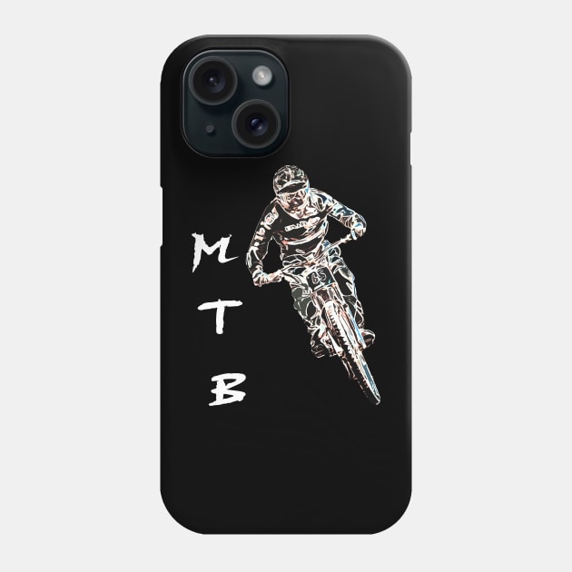 dowhill mountain bike Phone Case by rickylabellevie