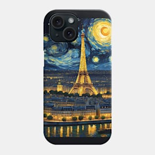 Starry night paris Phone Case