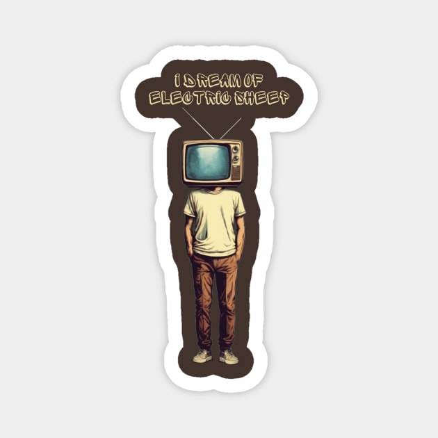 Tv Head Magnet by Trip Tank