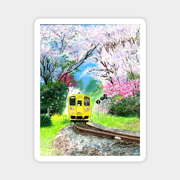 cherry blossom station Magnet by H'sstore