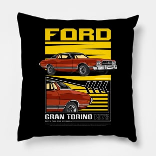 Vintage Torino Muscle Car Pillow