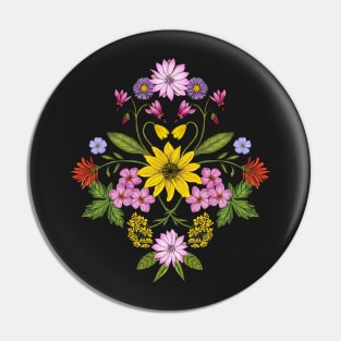 Montana Wildflowers Pin