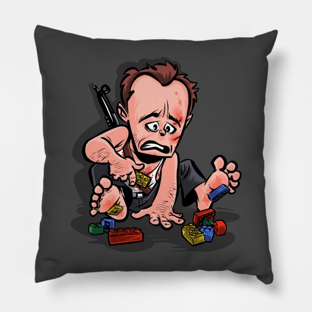 Really Die Hard Pillow by Zascanauta