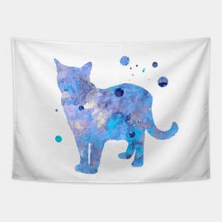 Burmese Cat Watercolor Painting Tapestry