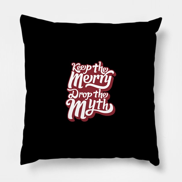 Drop the Myth Pillow by hereticwear